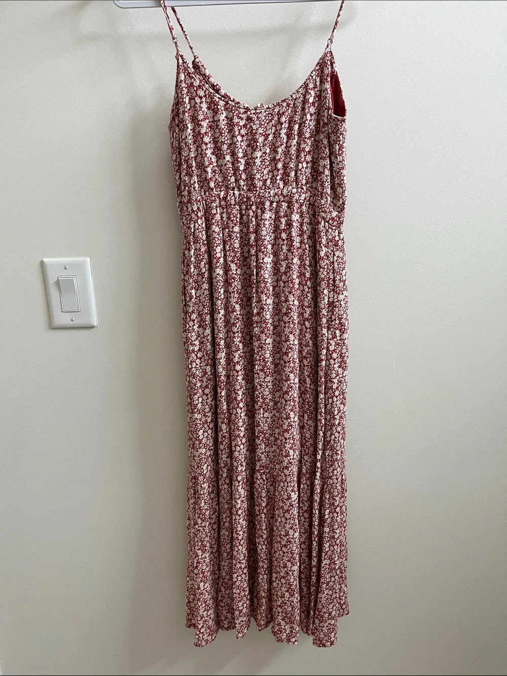Abercrombie & Fitch Maxi Dress Tiered Floral Sundress 90s Vintage Size XS